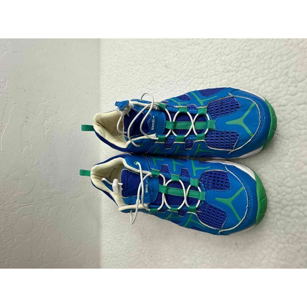 Speedo Blue Green Breathable Mesh Athletic Water Sneakers Womens Size 8